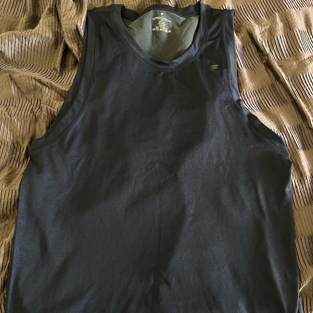 Fabletics Tank Mens Medium Dark Blue Standard Fit Casual Gym